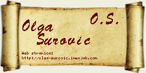 Olga Surović vizit kartica